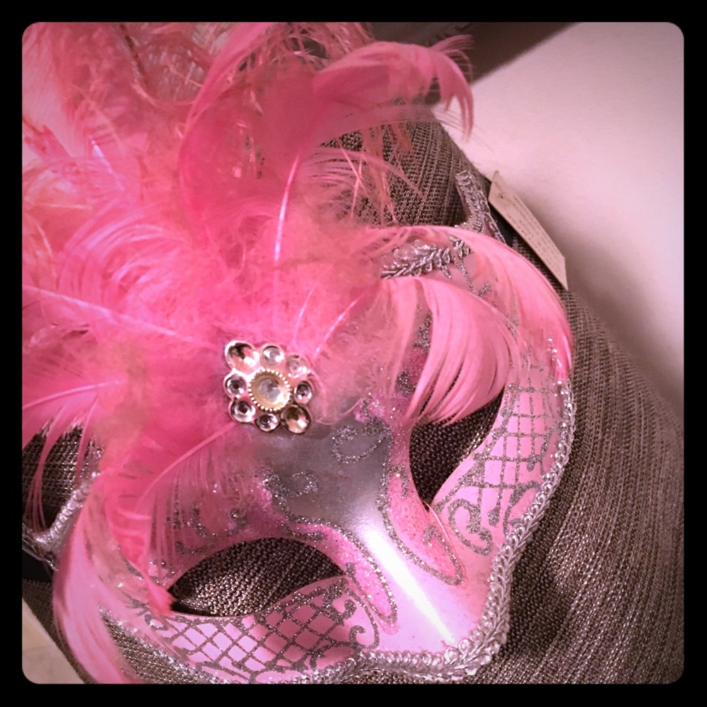 Pink madi gras mask
